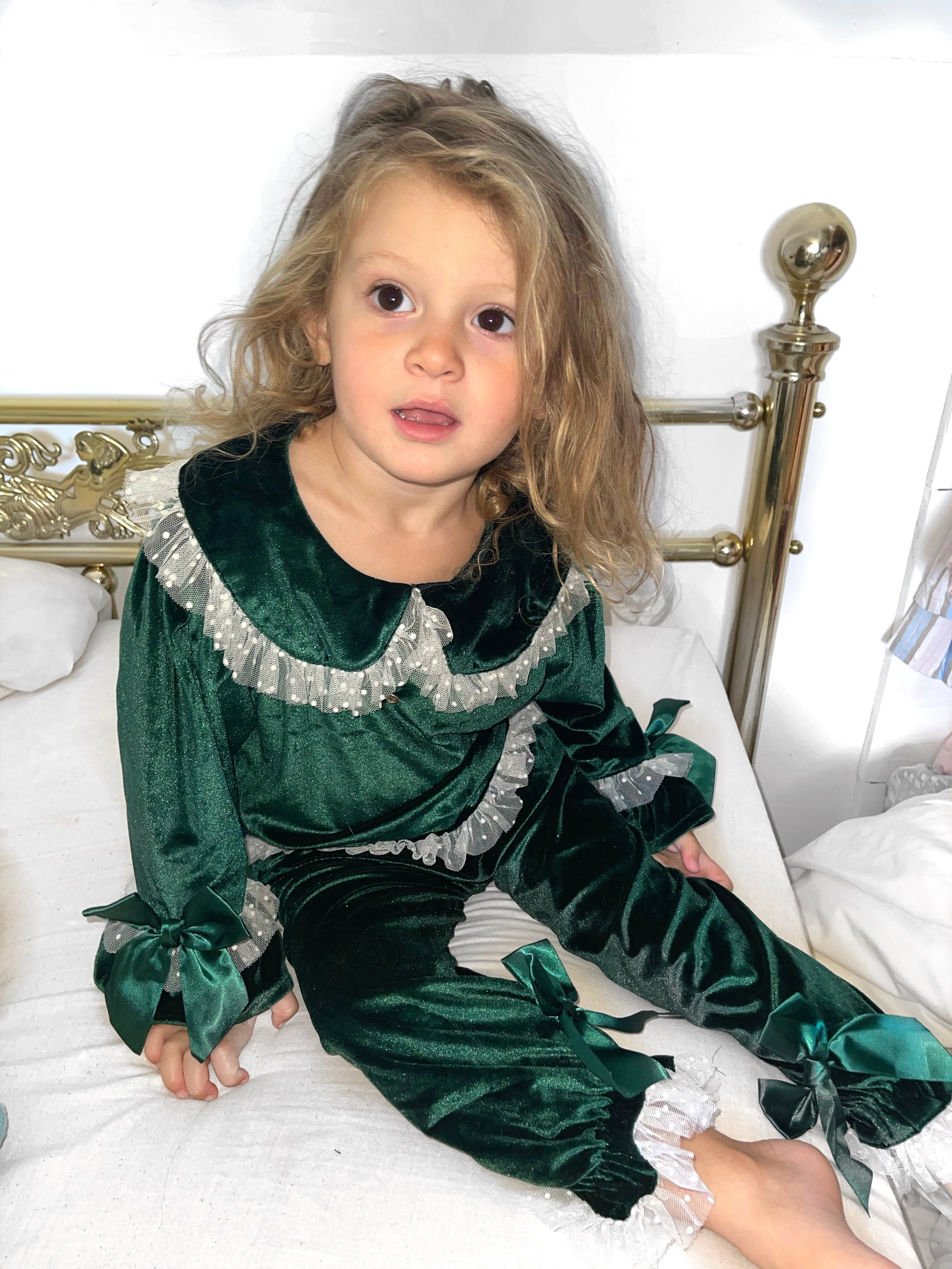 Girls velvet online pyjamas