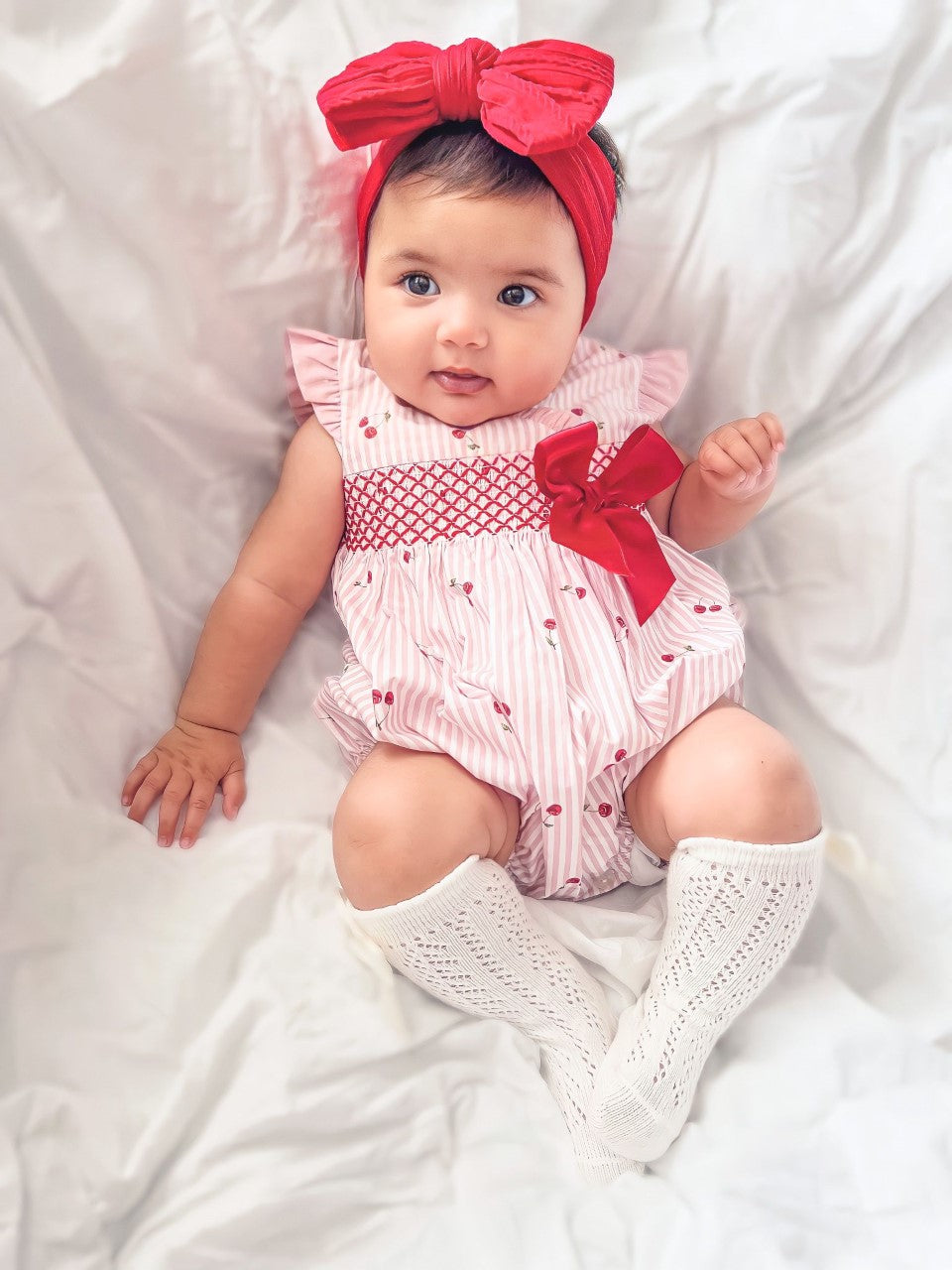 Cece Sardon Striped Cherry Romper